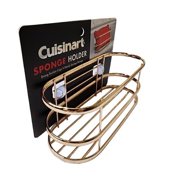 Cuisinart Sponge Basket Suction Cup Mount Kitchen Sink Tool Rack Chrome … - Picture 1 of 10